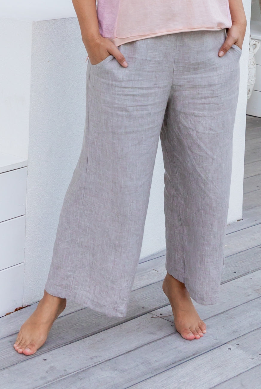 Linen pants high waisted