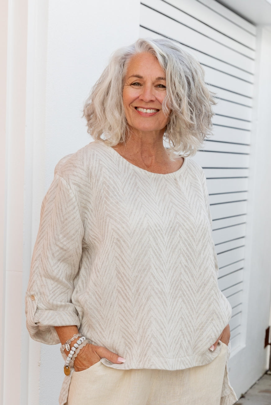 Jacquard Linen Cotton Tunic