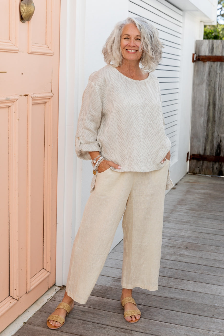Jacquard Linen Cotton Tunic