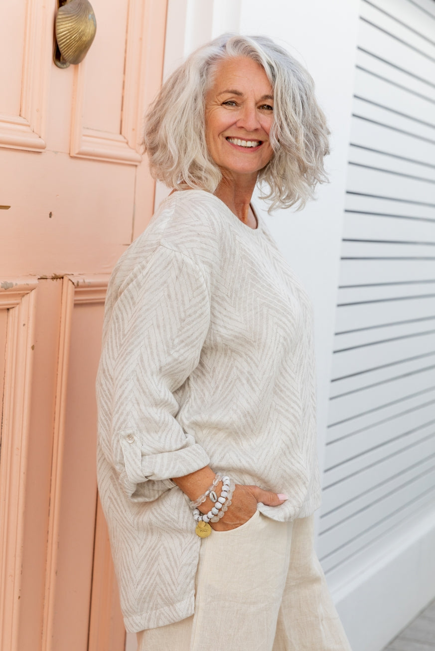 Jacquard Linen Cotton Tunic