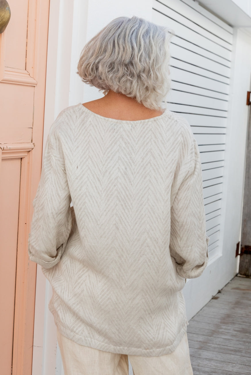 Jacquard Linen Cotton Tunic