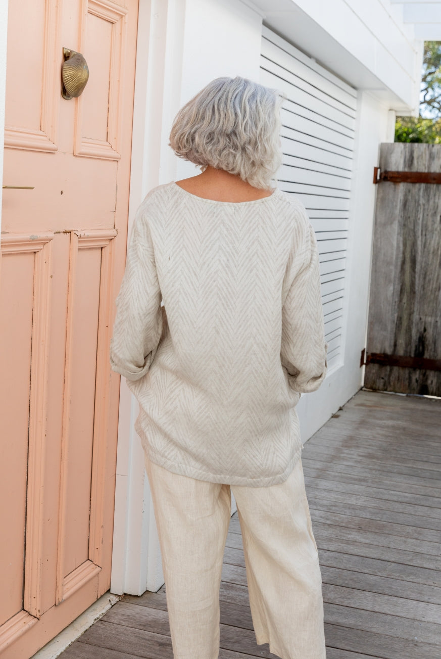 Jacquard Linen Cotton Tunic