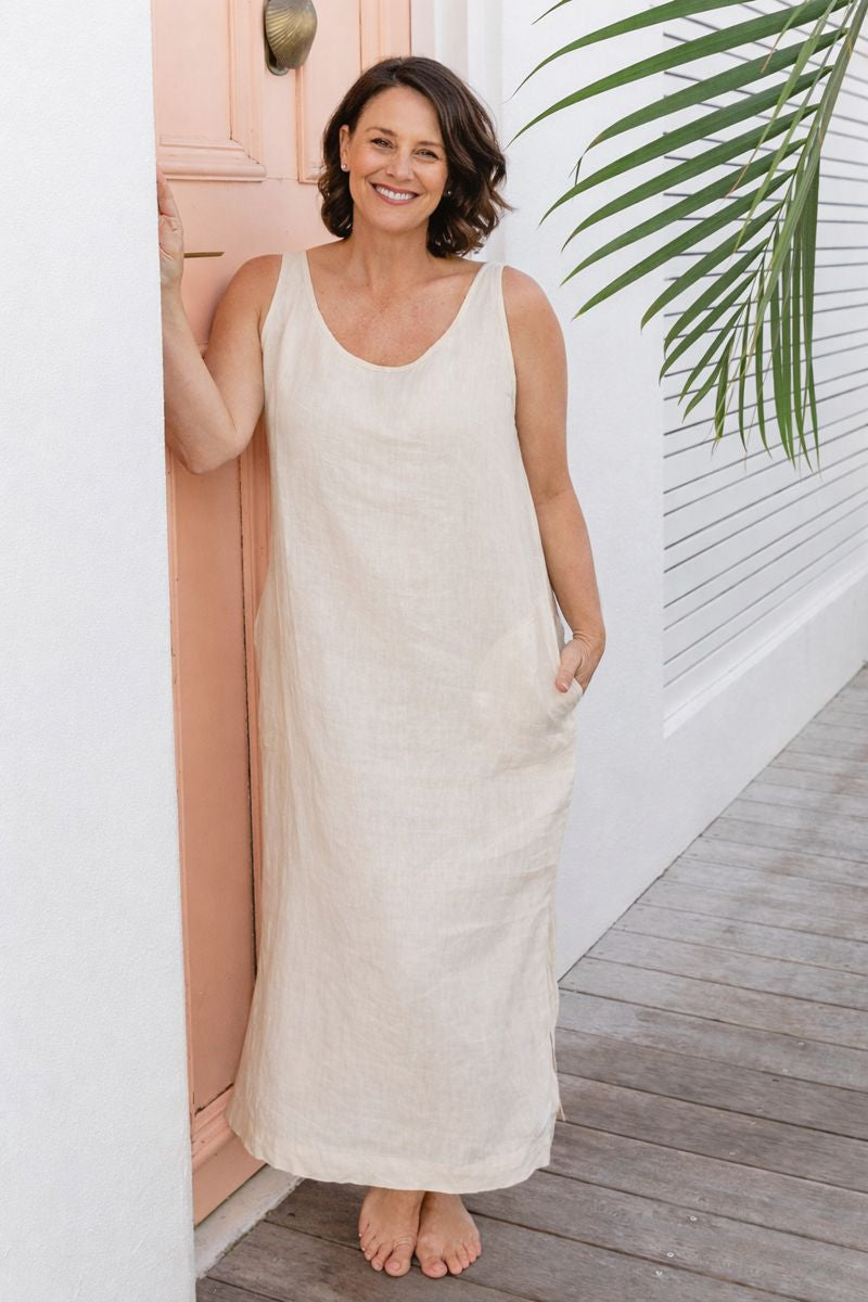 Piazza Linen Embroidered Dress KimVanLoo Piazza Linen Embroidered Dress KimVanLoo