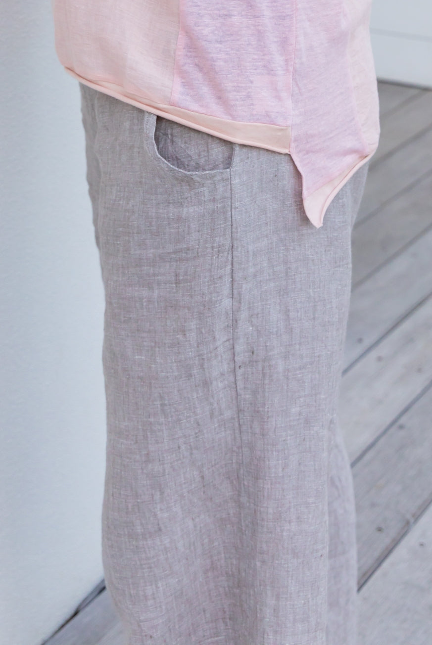 Milano Raw Linen Pants - High Waisted