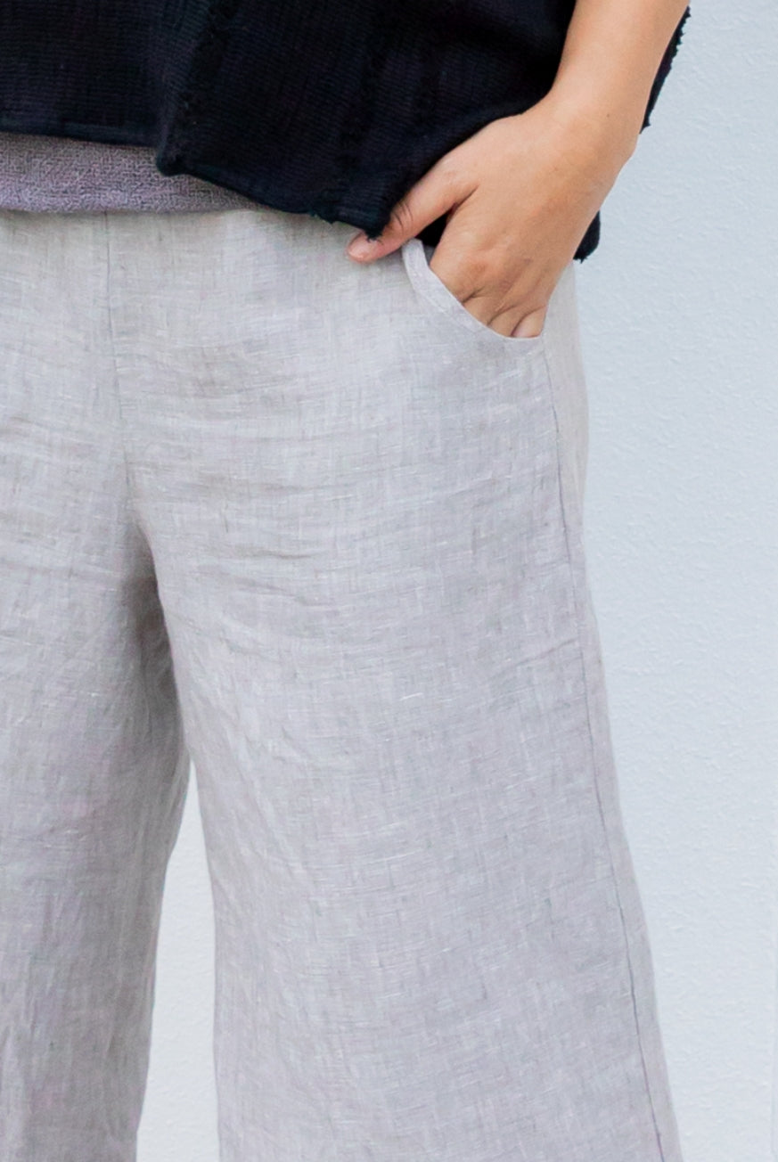 Milano Raw Linen Pants - High Waisted