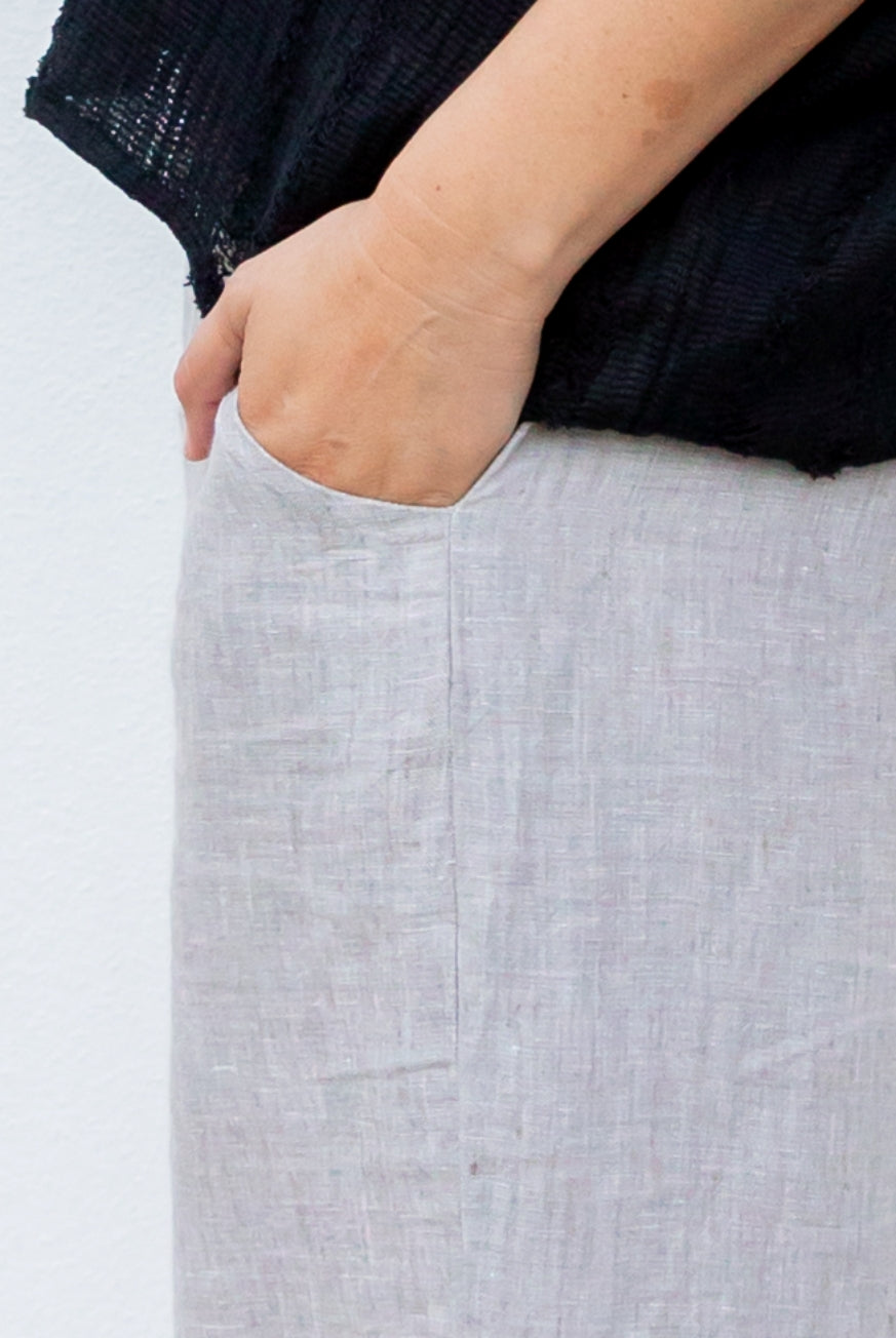 Milano Raw Linen Pants - High Waisted