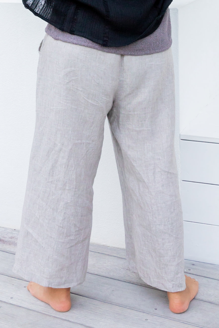 Milano Raw Linen Pants - High Waisted