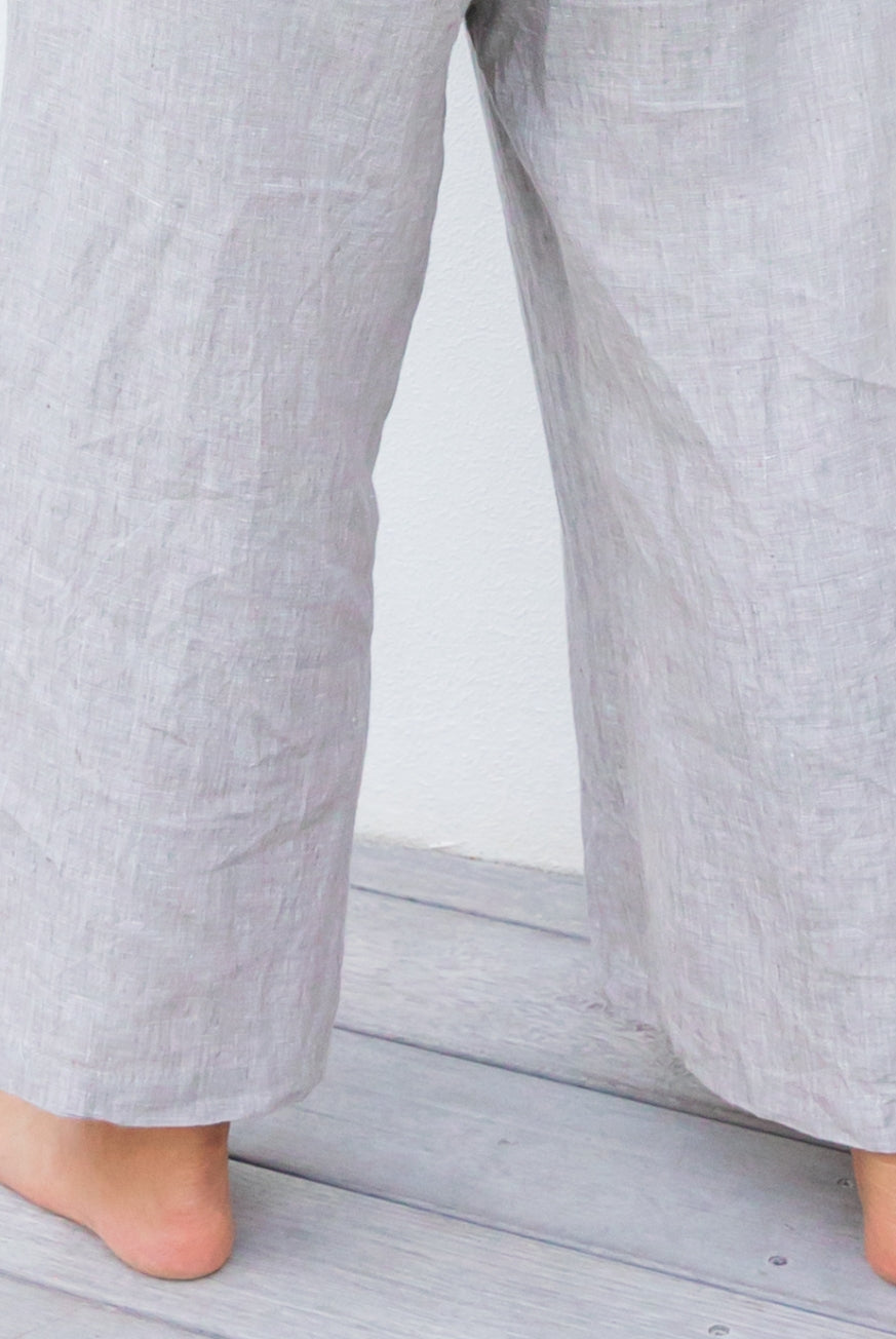 Milano Raw Linen Pants - High Waisted