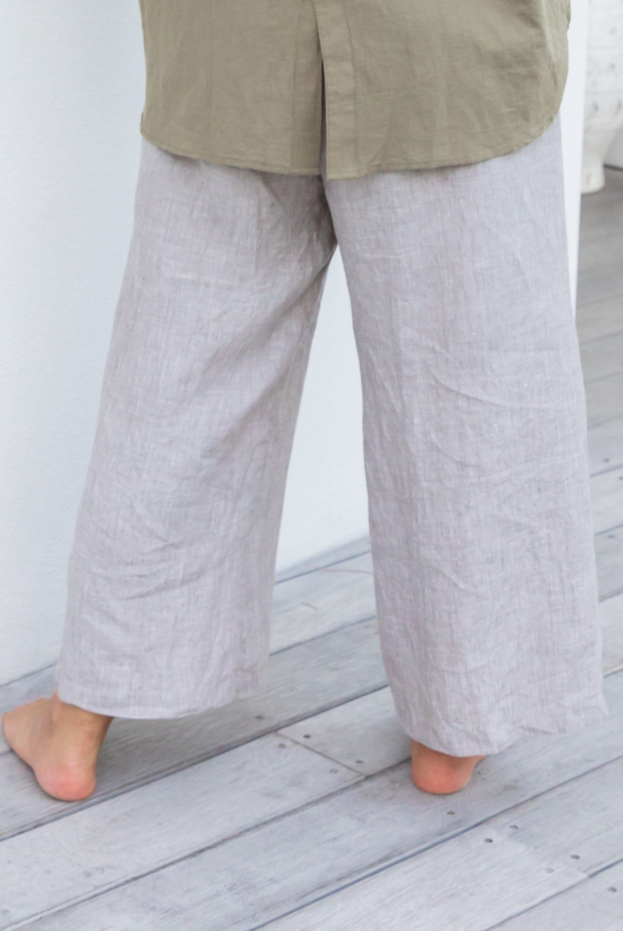 Milano Raw Linen Pants - High Waisted