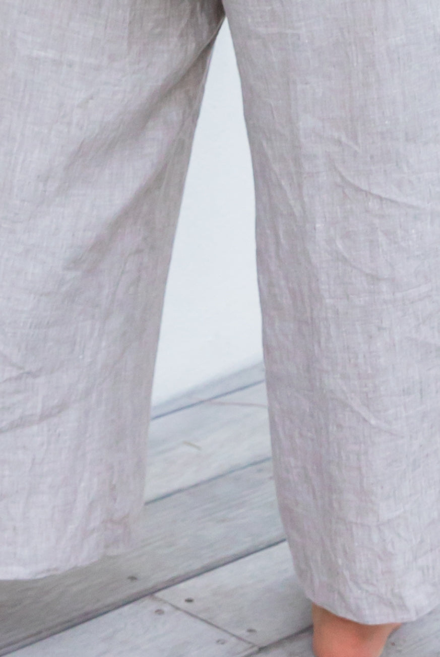 Milano Raw Linen Pants - High Waisted