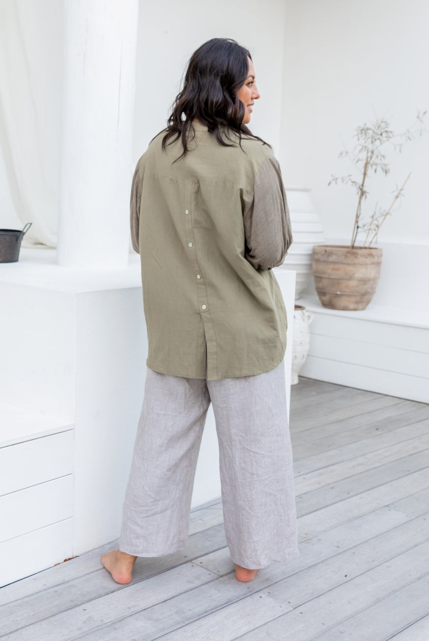 Milano Raw Linen Pants - High Waisted