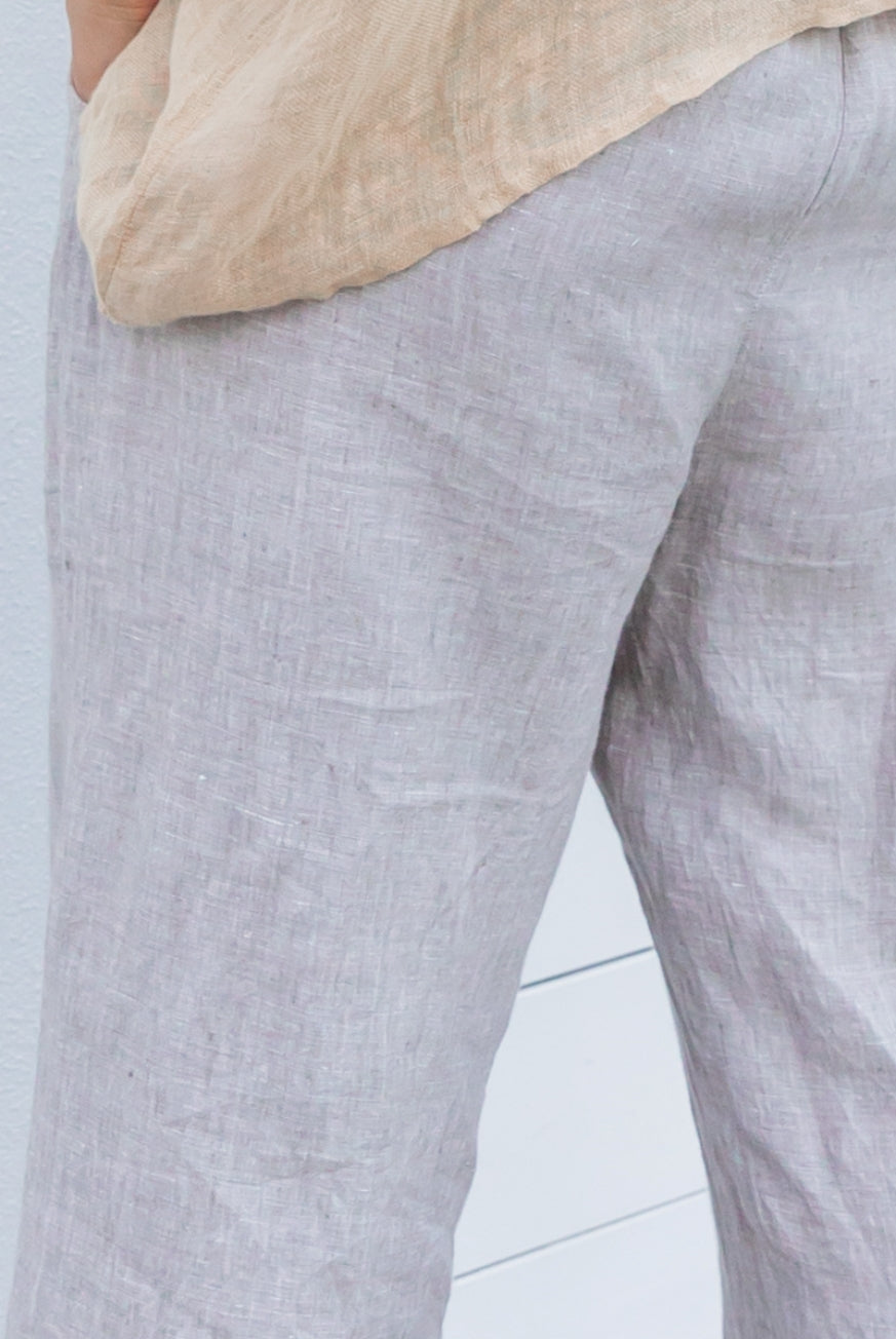 Milano Raw Linen Pants - High Waisted