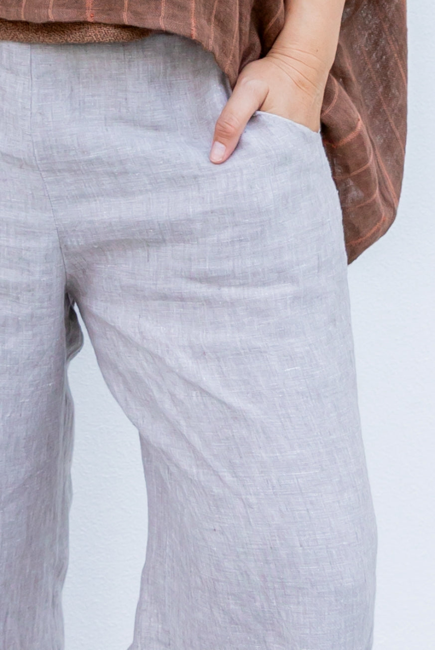 Milano Raw Linen Pants - High Waisted