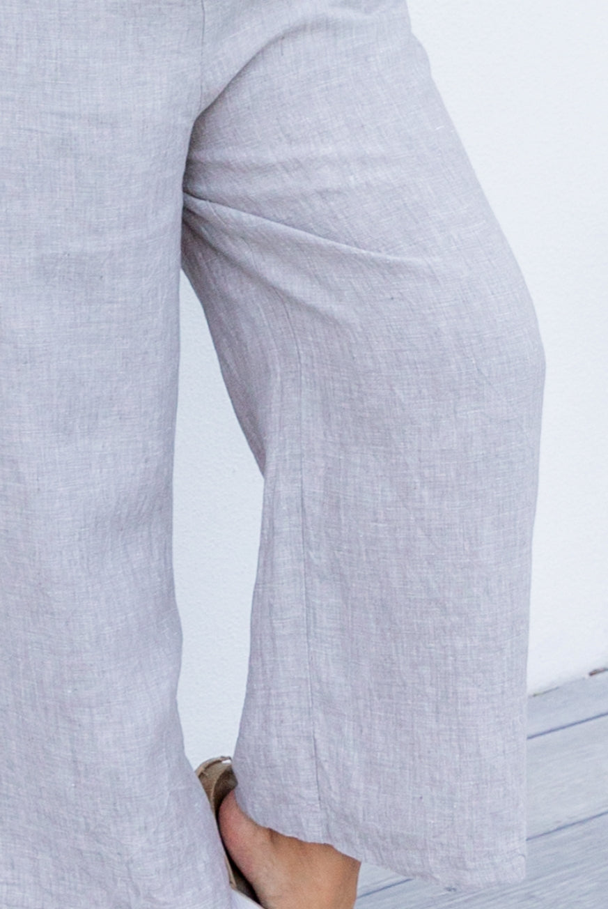 Milano Raw Linen Pants - High Waisted