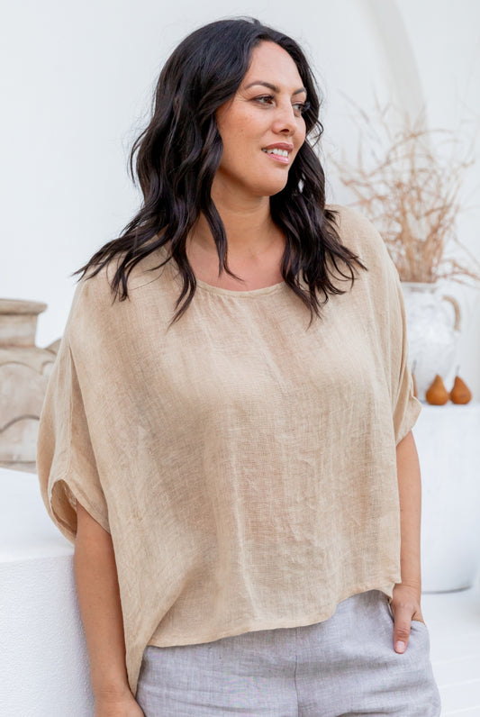 Venice Linen Gauze Floaty Top