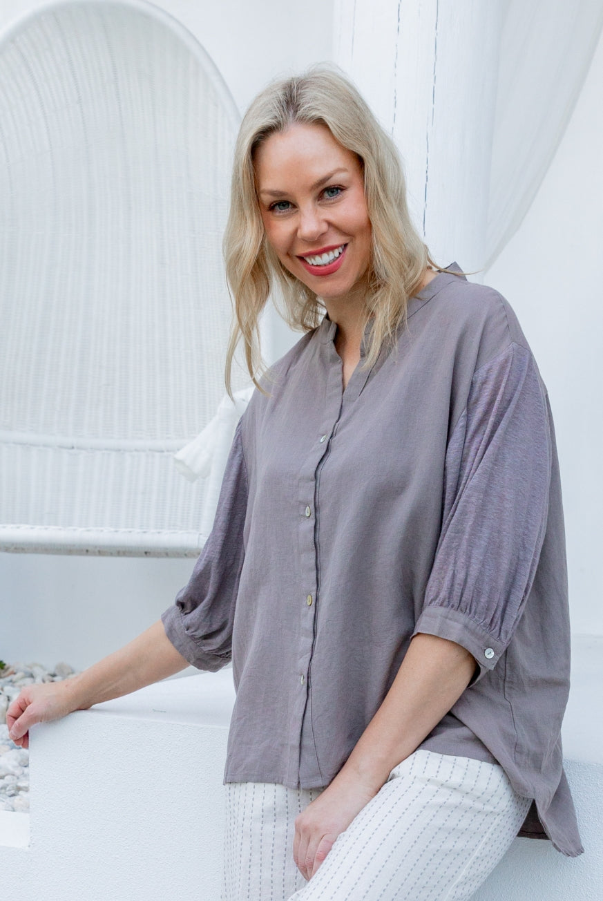 Amalfi Linen Blouse