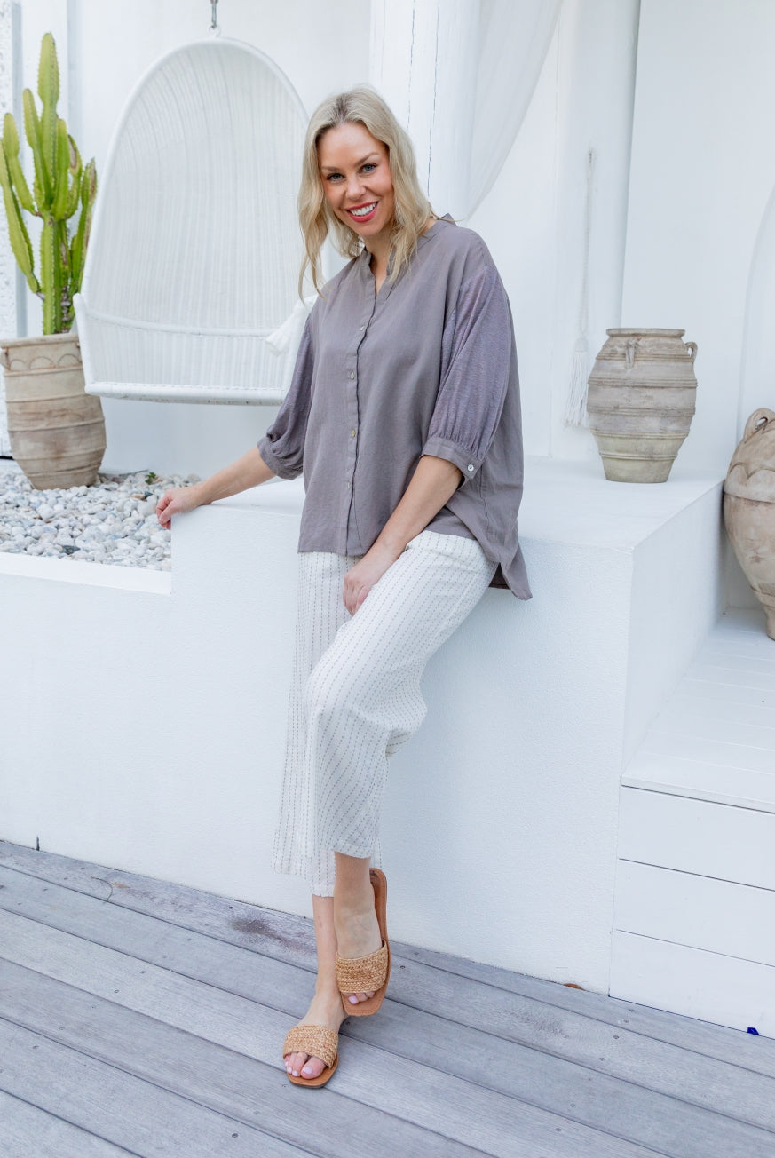 Amalfi Linen Blouse