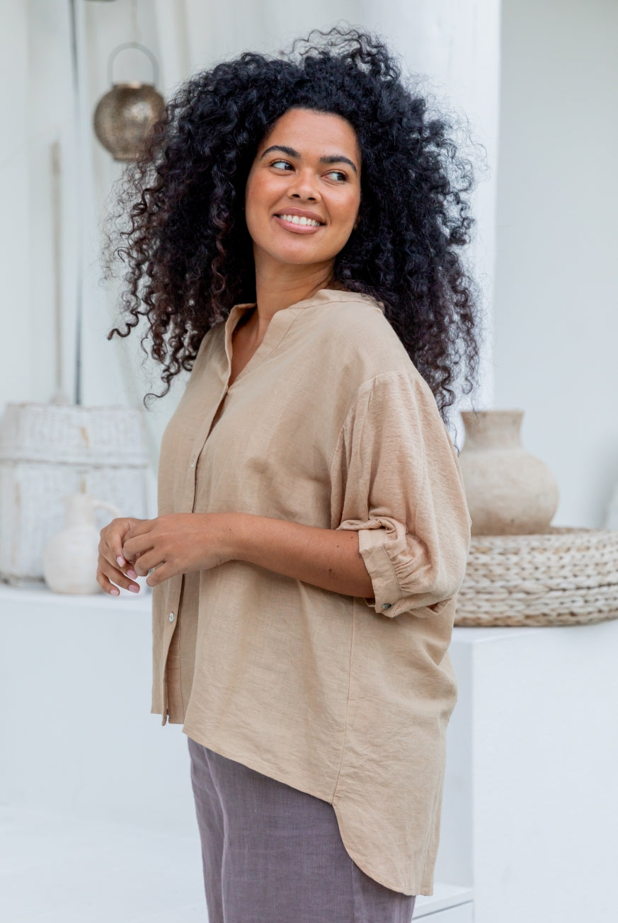 Amalfi Linen Blouse