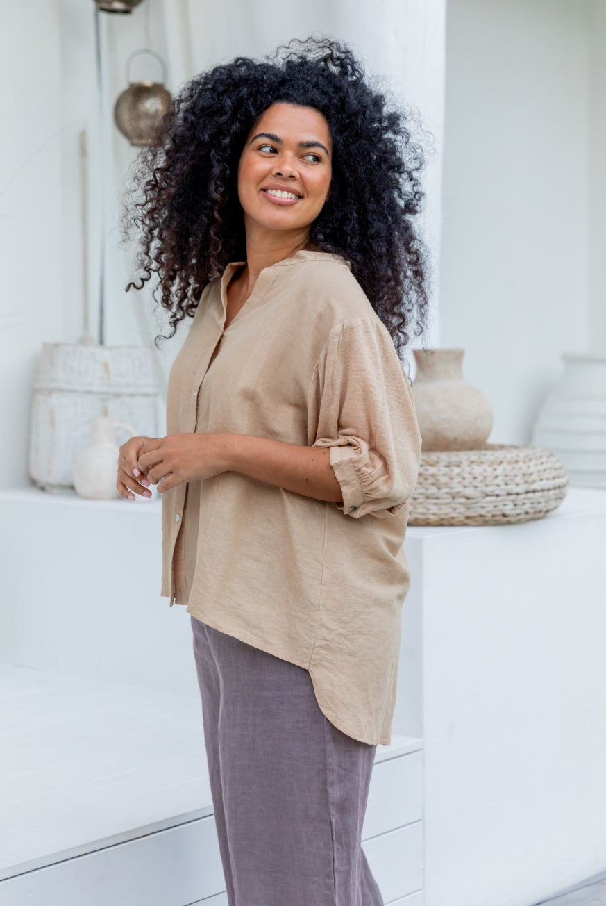 Amalfi Linen Blouse