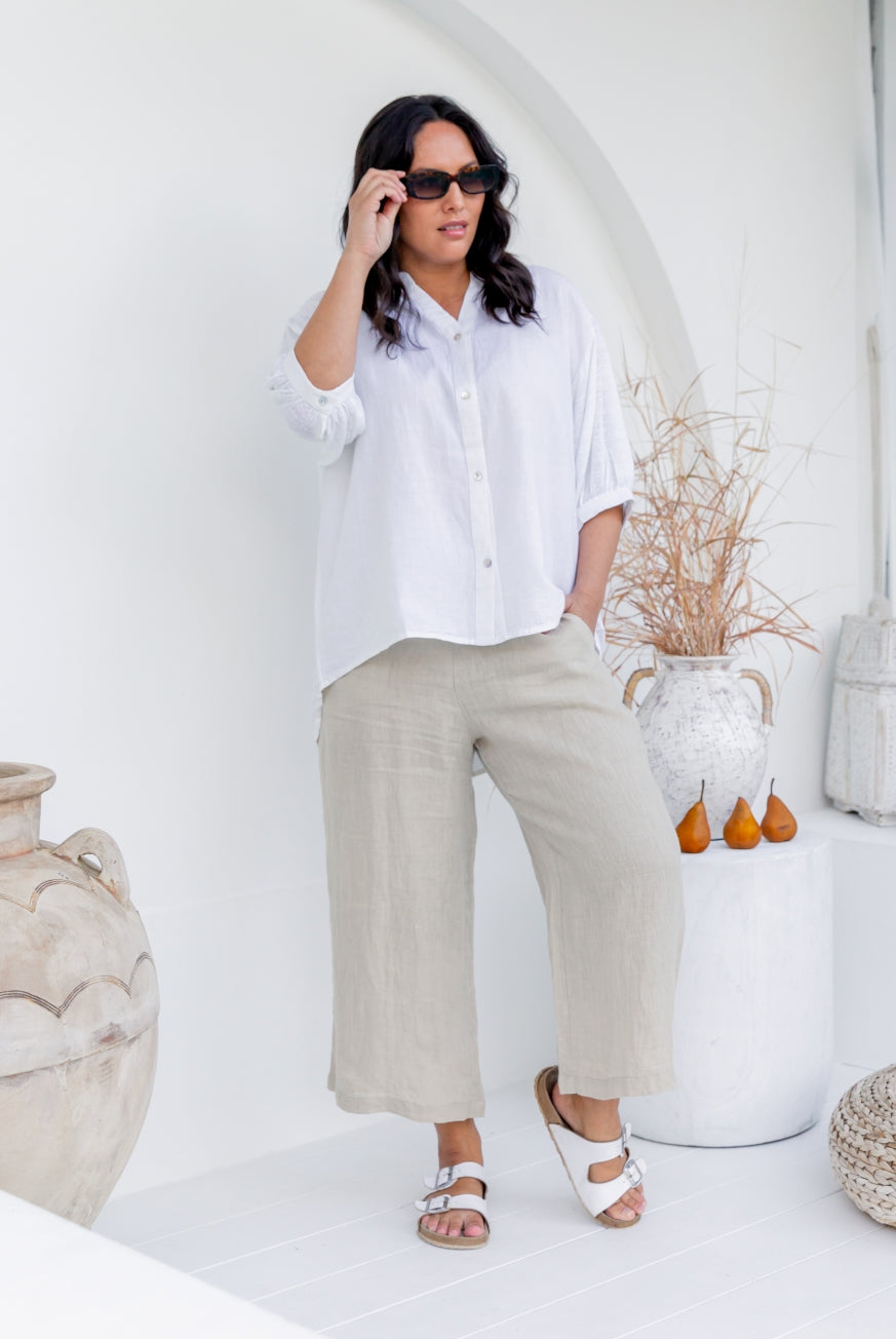 Amalfi Linen Blouse