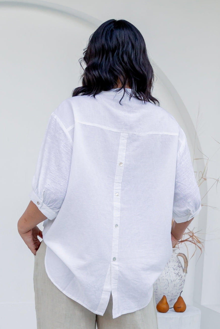 Amalfi Linen Blouse