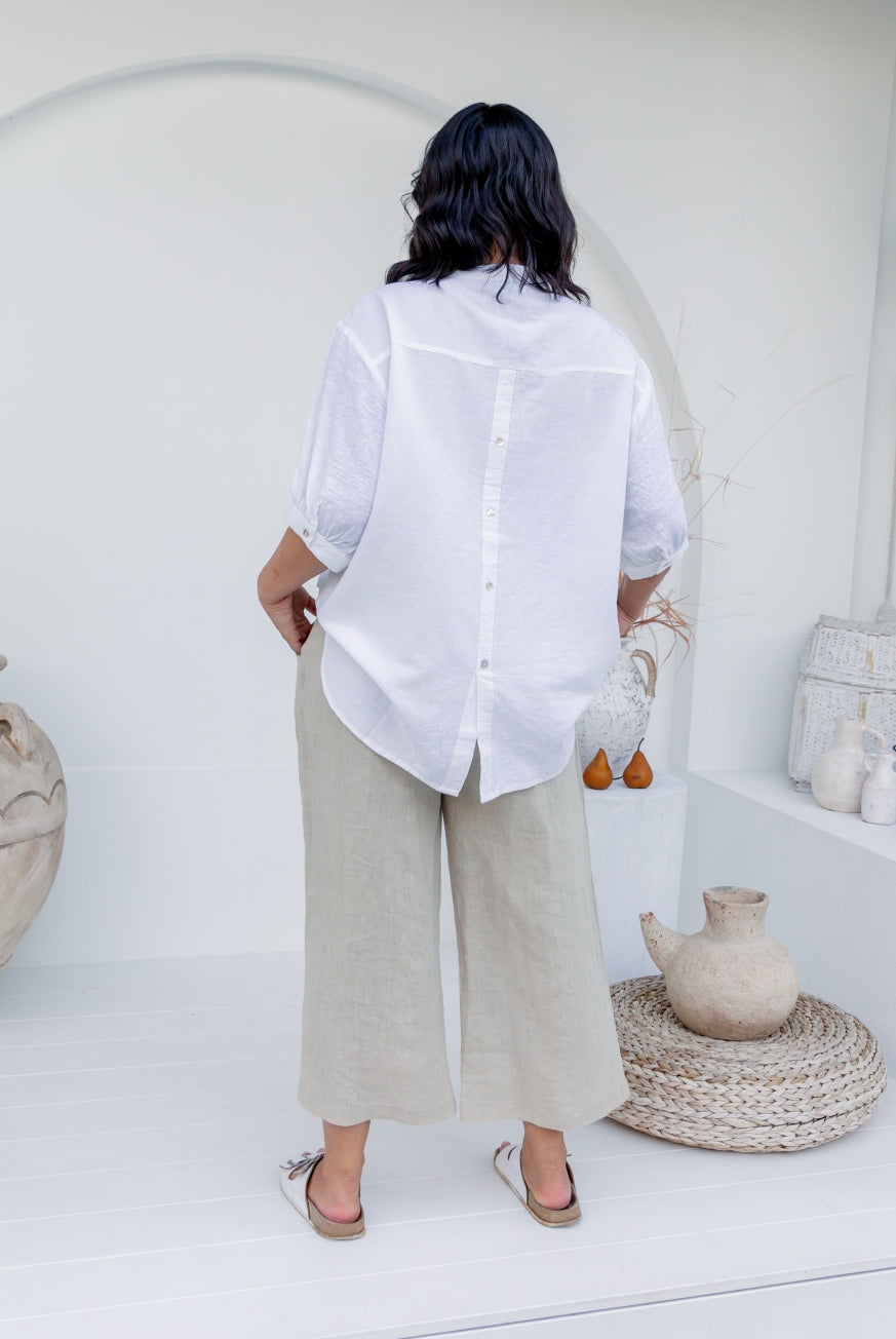 Amalfi Linen Blouse