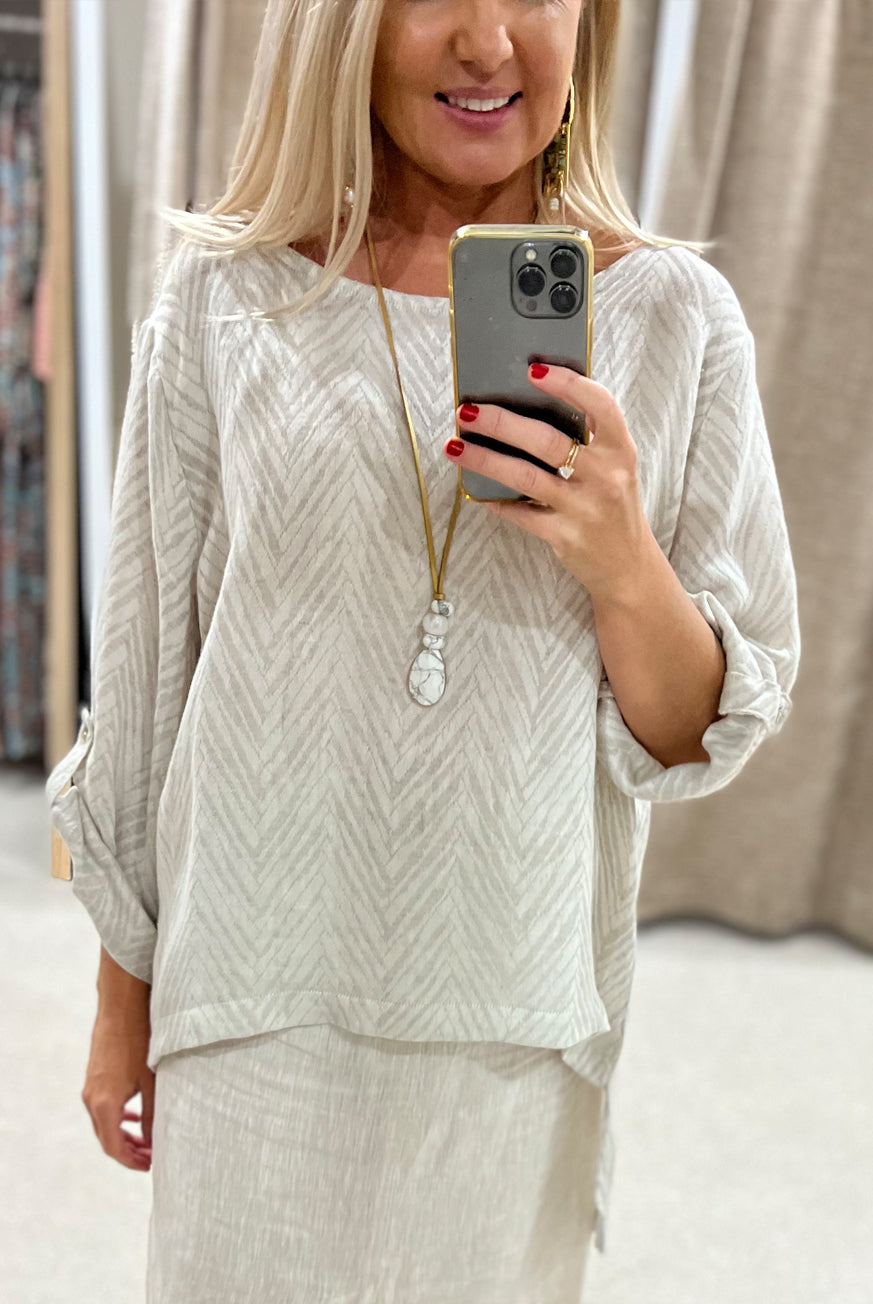 Jacquard Linen Cotton Tunic