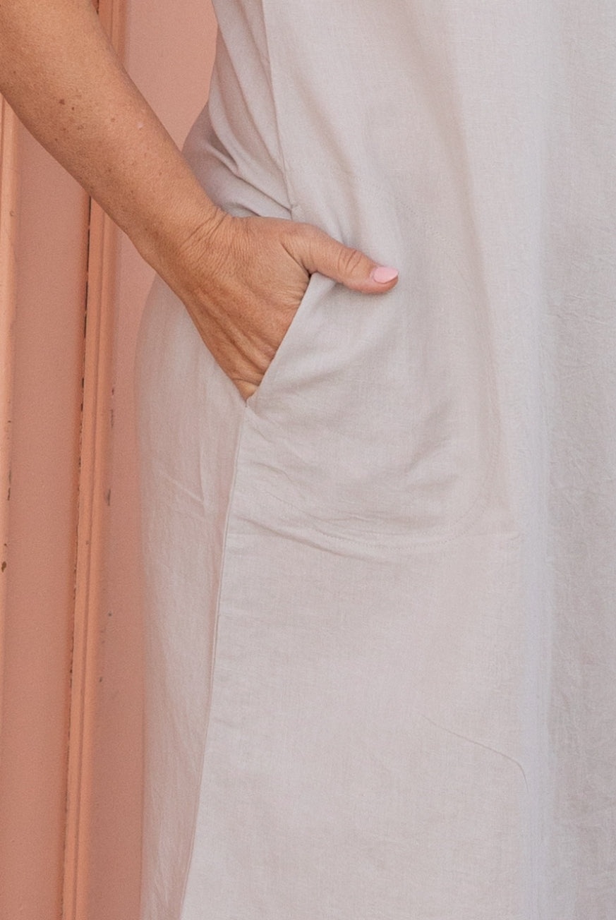 Piazza Linen Embroidered Dress Piazza Linen Embroidered Dress