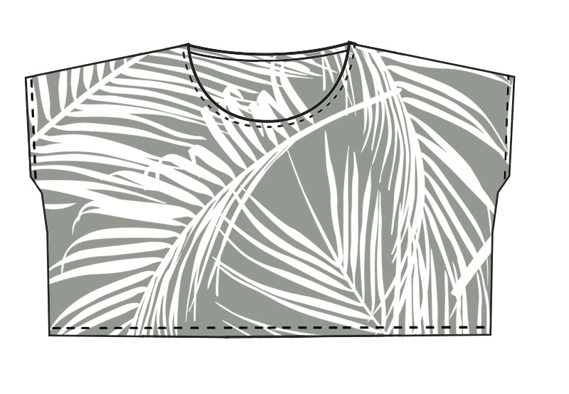 Palm Leaf Venice Linen Gauze Floaty Top