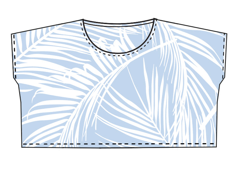 Palm Leaf Venice Linen Gauze Floaty Top