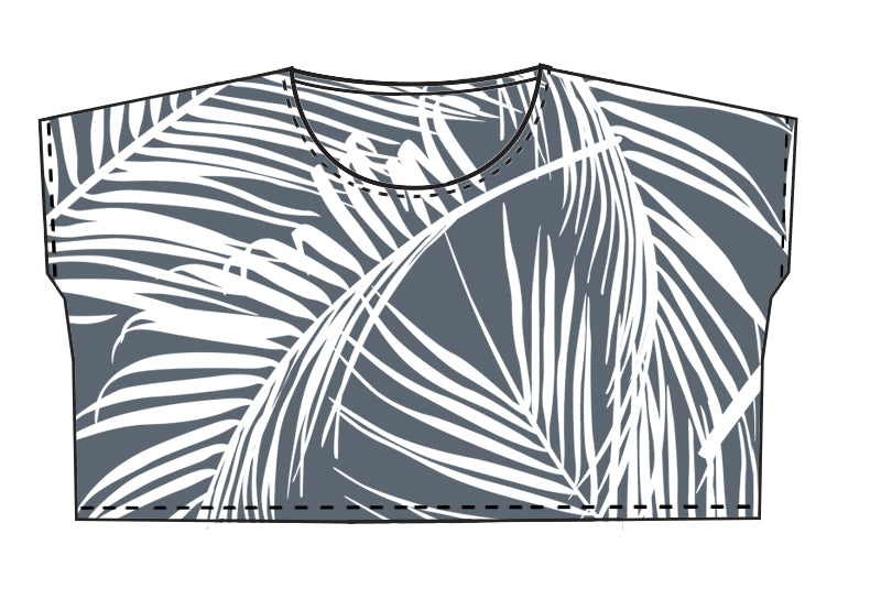 Palm Leaf Venice Linen Gauze Floaty Top