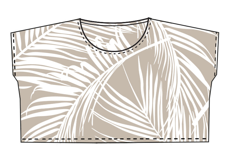 Palm Leaf Venice Linen Gauze Floaty Top