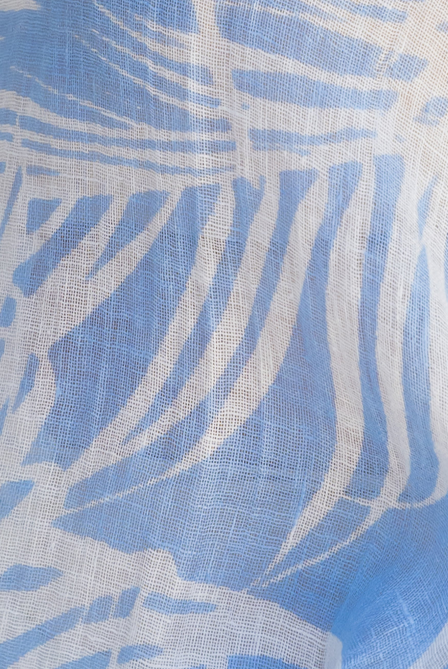 Palm Leaf Venice Linen Gauze Floaty Top