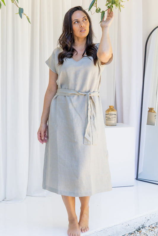 Luna Pure Linen Dress