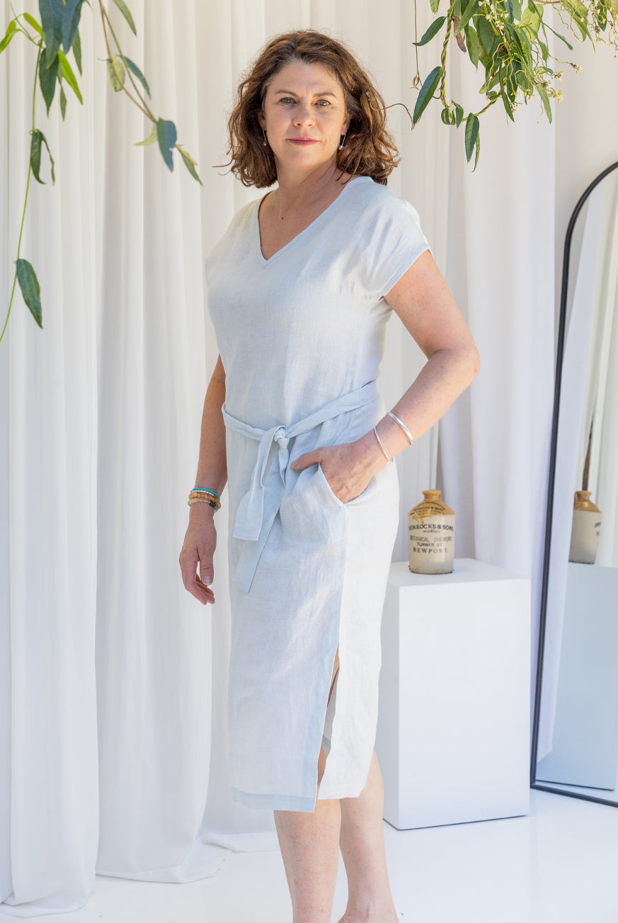 Luna Pure Linen Dress